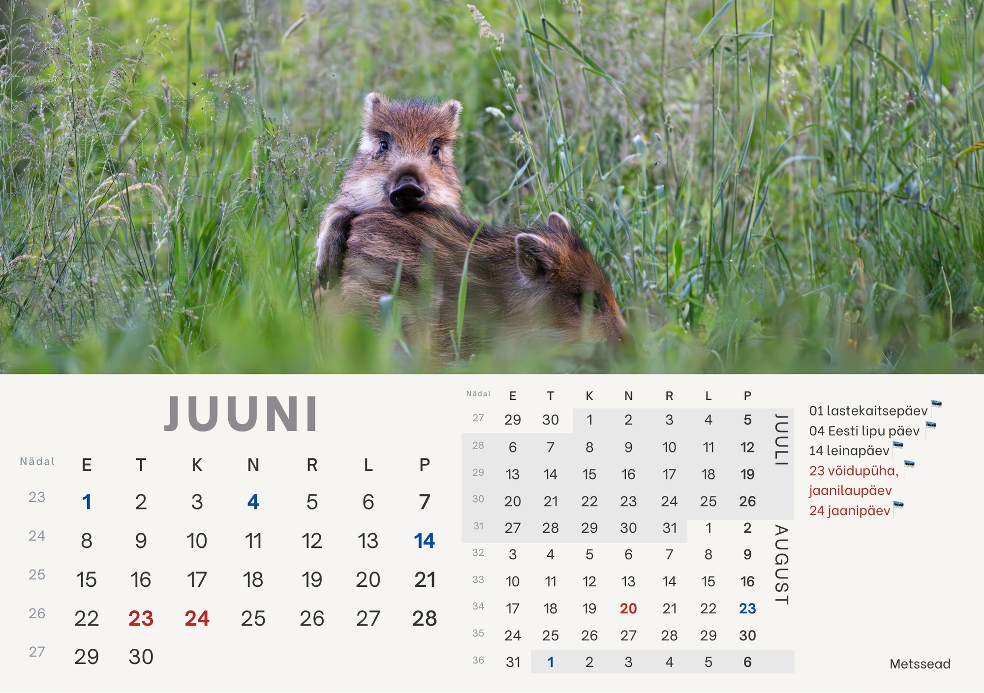 Eelmüük: loomade lauakalender 2026 - Image 7