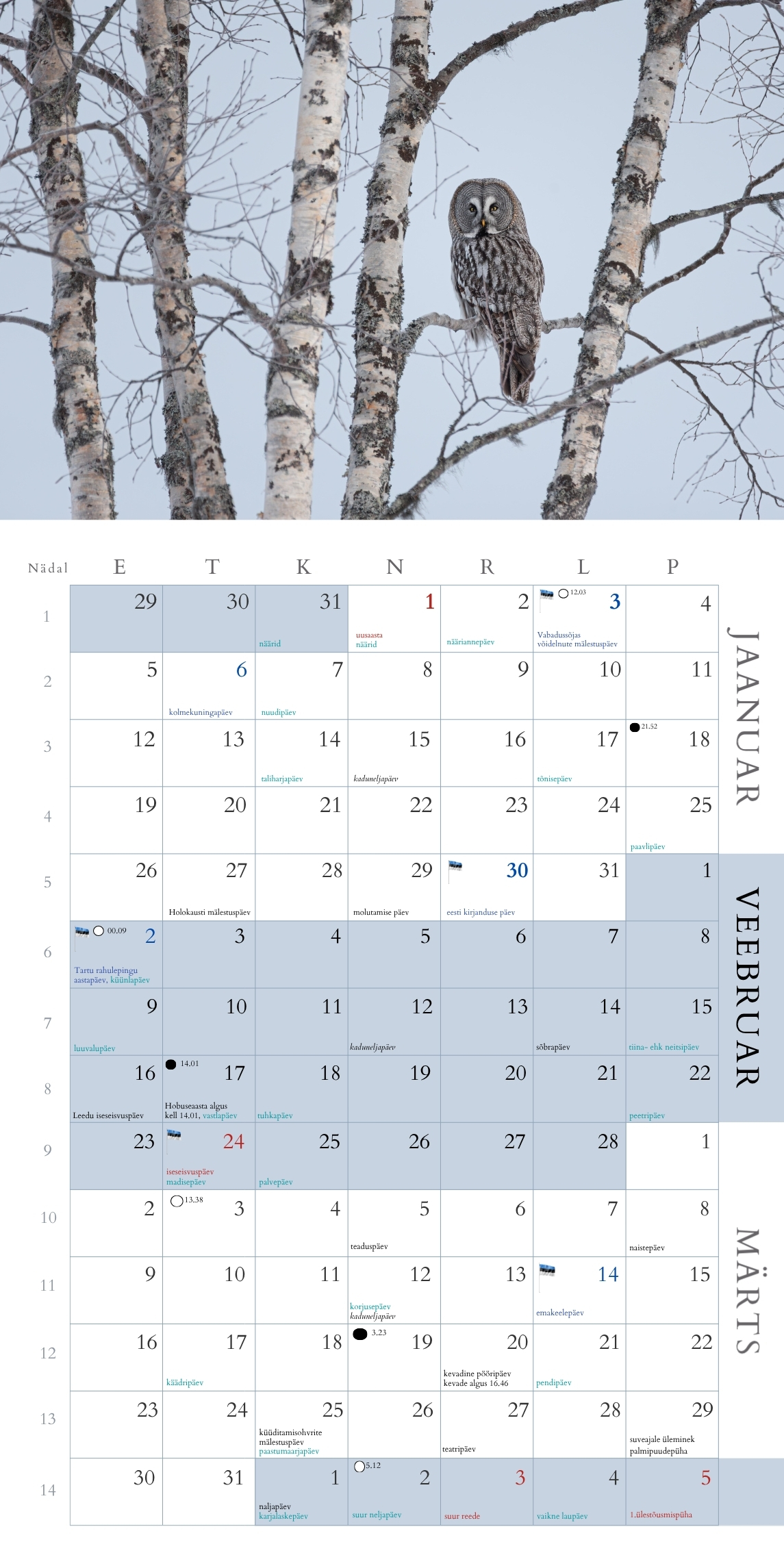 Loomade trio kalender 2026 - Image 2